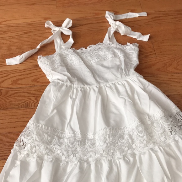 Beautiful white summer long dress - Picture 7 of 12